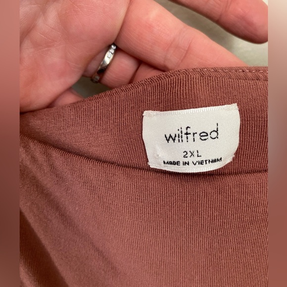 Wilfred Market Slit MIDI Dress Warm Rose Size 2XL - Picture 4 of 12